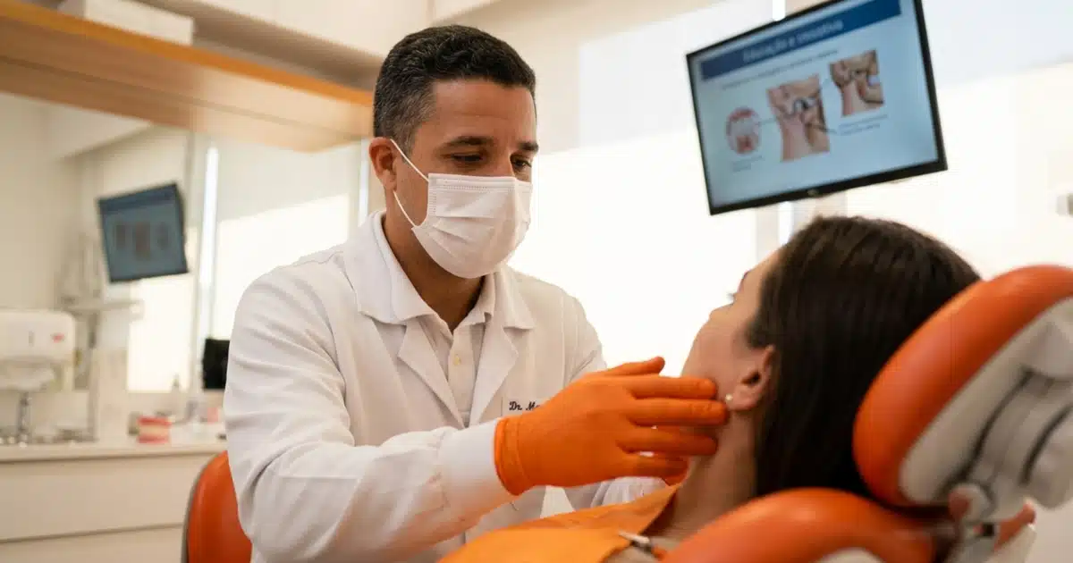Exame da articulação temporomandibular (ATM) na DENT+: palpação da mandíbula