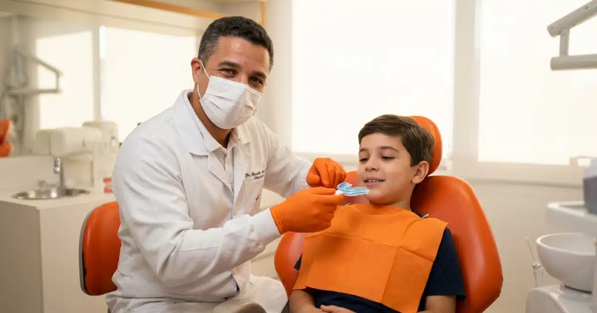 Aplicação de flúor profissional em gel na DENT+ Niterói e São Gonçalo