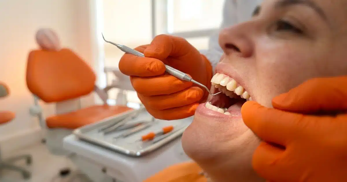 Raspagem periodontal com instrumento ultrassônico na DENT+