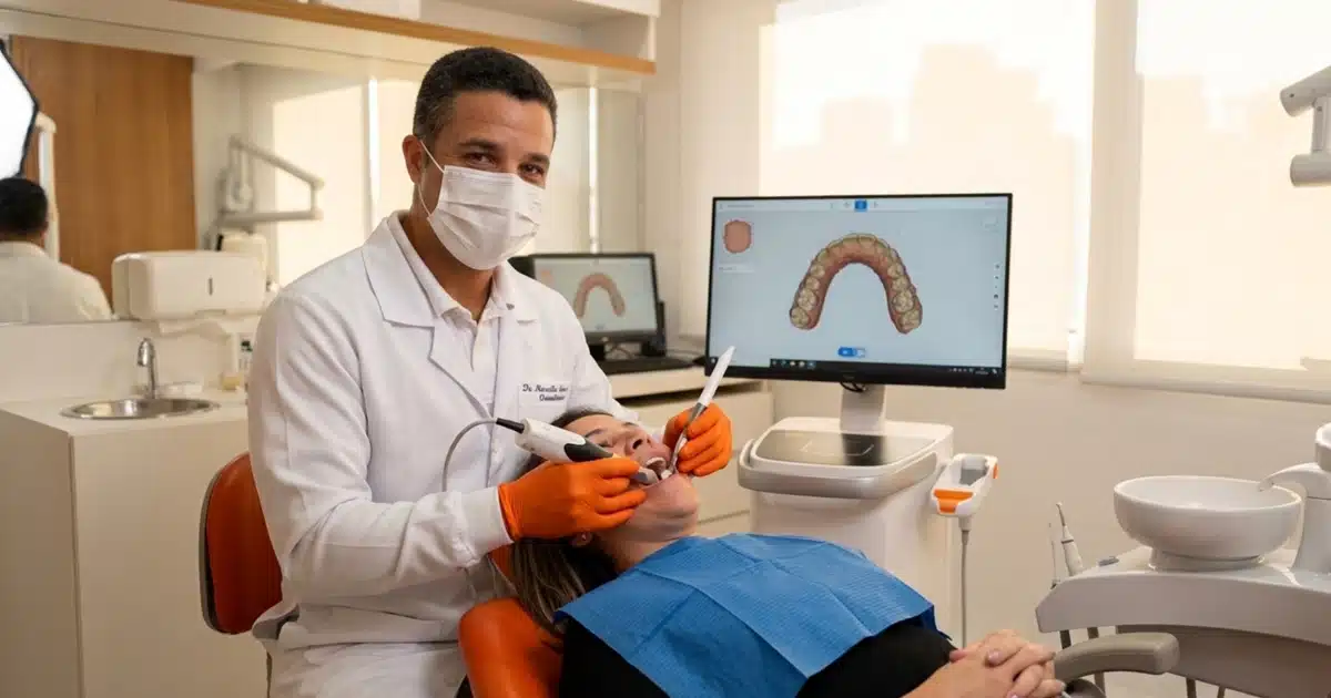 Escaneamento oral 3D com scanner intraoral na DENT+: leitura digital dos dentes sem moldeira