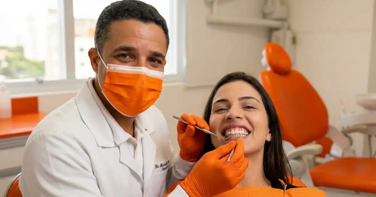 Avaliação do sorriso gengival na DENT+: exame do contorno da gengiva da paciente