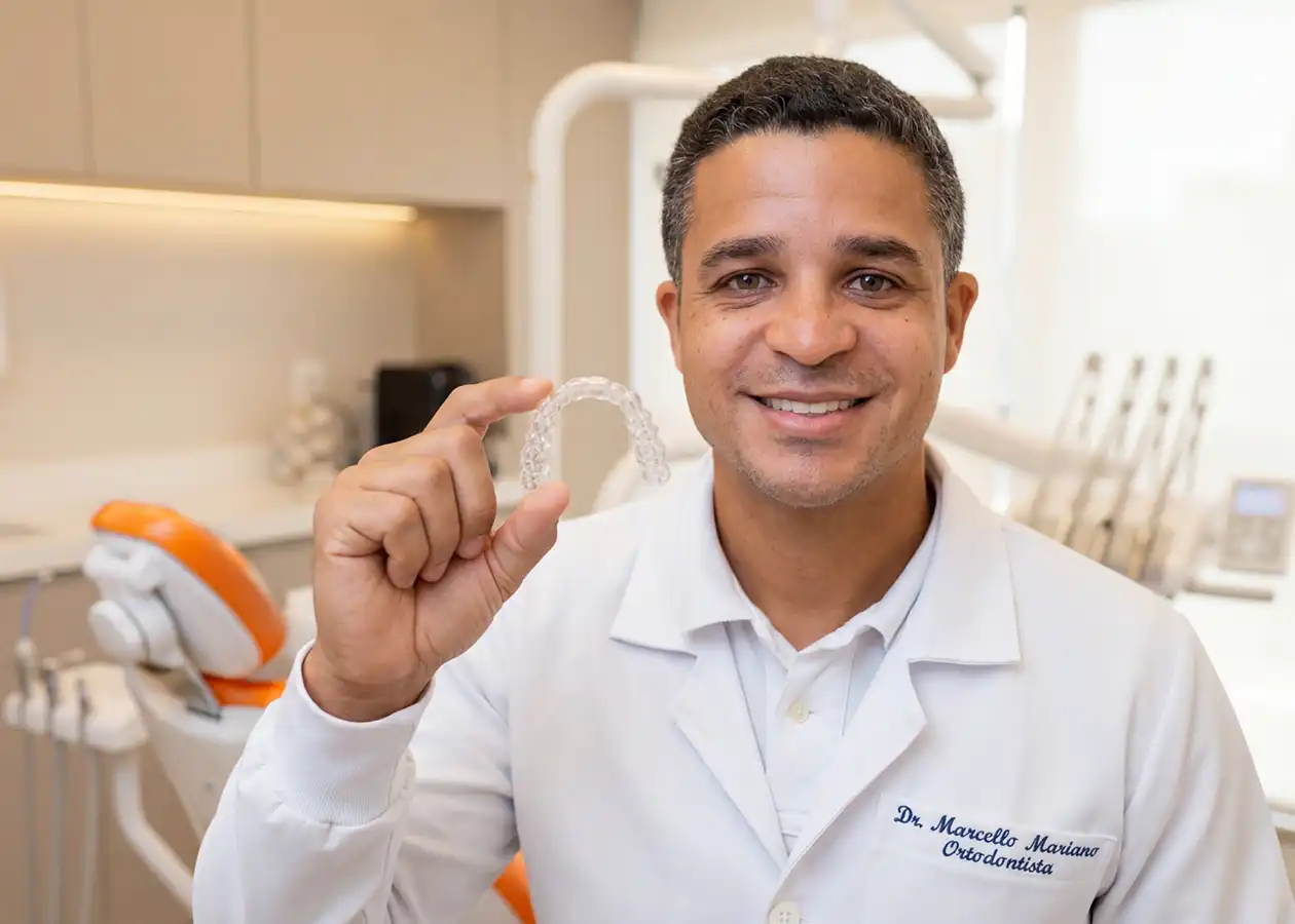 ALINHADOR INVISÍVEL NA DENT+ 2 Dr. Marcello Mariano com alinhador invisível na DENT+