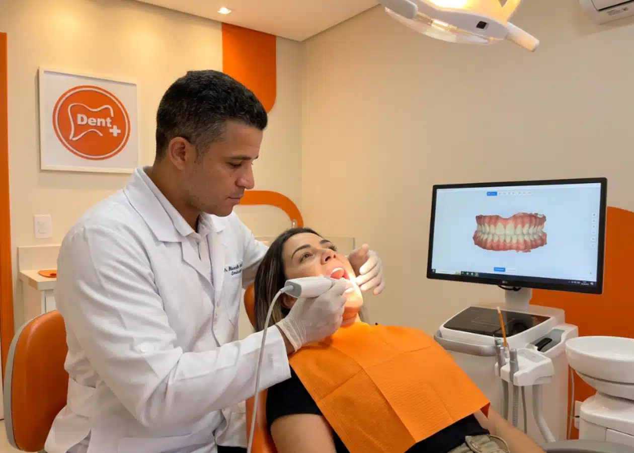 ALINHADOR INVISÍVEL NA DENT+ 4 Escaneamento 3D intraoral na DENT+